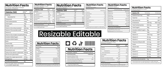 nutrition facts, nutrition facts label, supplement facts label, nutrition fact template canada supplements 