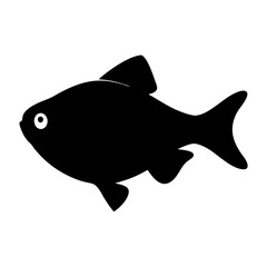 Bolivian ram fish vector illustration scalable graphics for aquatic themes and marine life designs silhouette