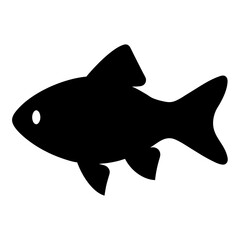 Cherry barb fish vector illustration scalable icon for aquatic life and aquarium art adobe stock silhouette