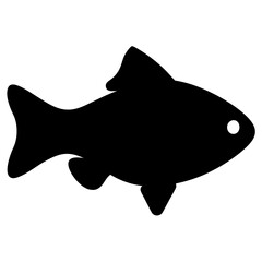 Vibrant cherry barb fish vector illustration scalable svg icon for aquatic designs and marine life themes silhouette