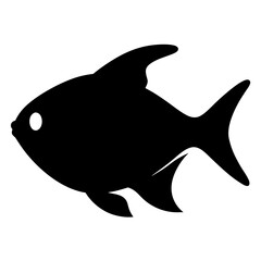 Vector illustration of a congo tetra fish a popular aquarium species and a symbol of aquatic life ideal for design and educational purposes silhouette