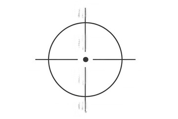 Target sight aiming element on transparent background, crosshair for precision and focus symbol