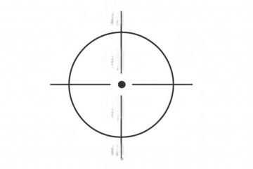 Target sight aiming element on transparent background, crosshair for precision and focus symbol