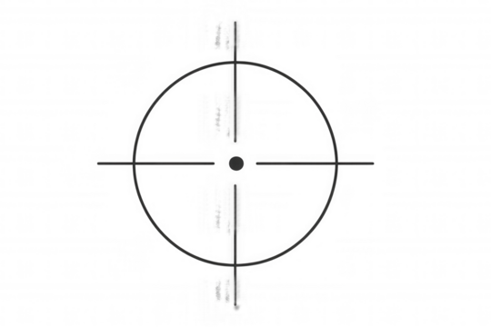 Target sight aiming element on transparent background, crosshair for precision and focus symbol