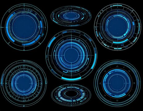 Futuristic circular interface elements (2)