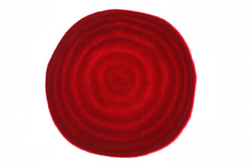 Red raw beetroot cross section showing circular pattern, fresh healthy vegetable food ingredient transparent background