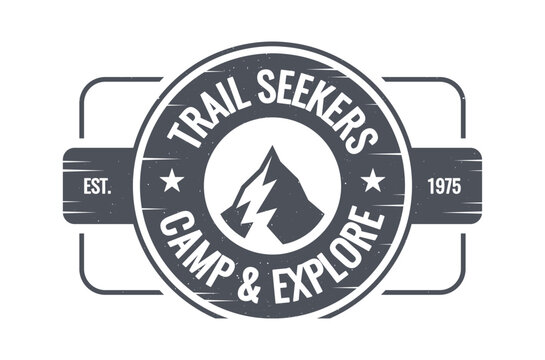 Trail seekers camp explore emblem