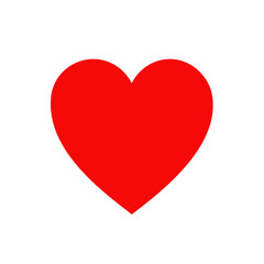 Heart, love, romance, or Valentine’s Day red vector icon isolated on transparent background