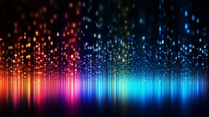 Obraz premium Colorful abstract background with blurry squares effect. Technology concept for presentation design.