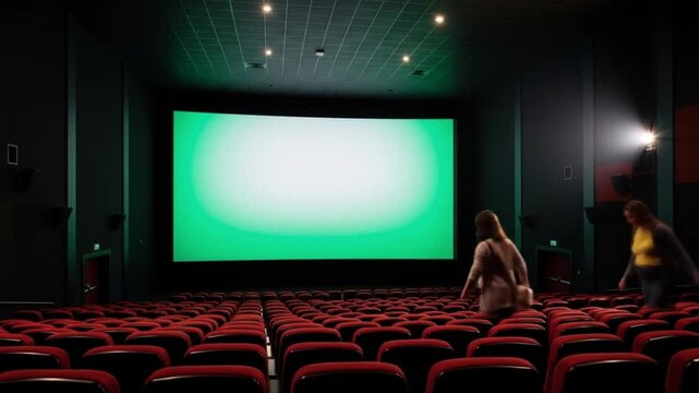 Experience the Magic Empty movie theater ready for showtime red seats await eager audience cinematic adventure entertainment concept