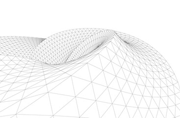 Abstract shape architectural background vector illustration