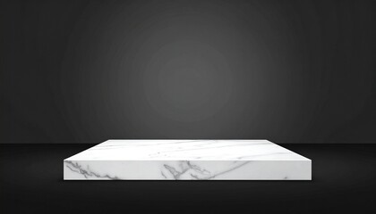 Minimal modern marble 3D podium platform mockup with elegant geometric design, smooth polished surface, luxury lighting, and clean abstract background for product showcase and visual composition.
