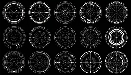 Futuristic HUD elements