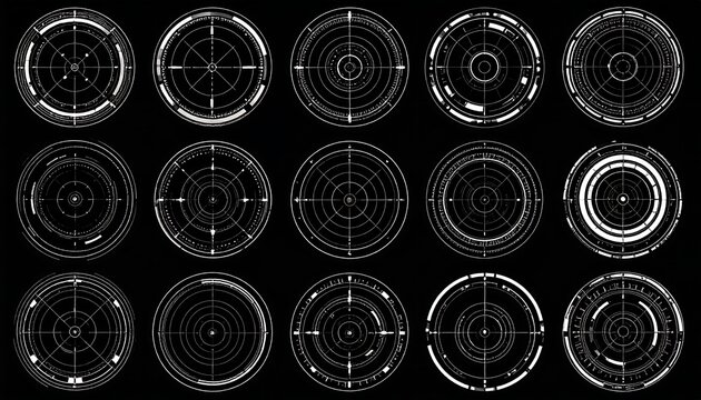 Futuristic HUD elements