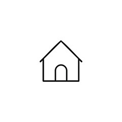 Fototapeta premium Simple House Icon with Rounded Doorway