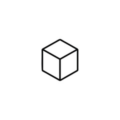 Isometric Three-Dimensional Cube Icon
