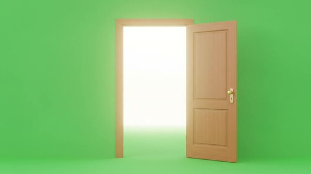Discover new possibilities as an open door invites you into a bright, fresh future filled with opportunity and growth