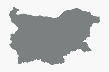 Vector graphic artwork suitable for print and web containing flat detailed map of BULGARIA