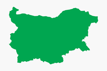 Vector graphic artwork suitable for print and web containing flat detailed map of BULGARIA