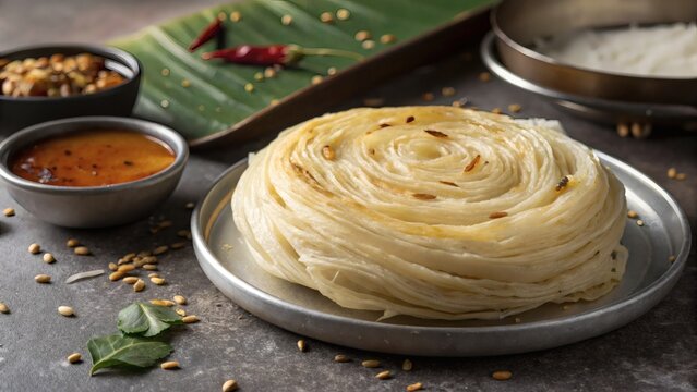 Parotta South Indian Layered Bread with Buttery Shine