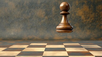 Wooden chessboard with chess pieces set for a strategic game of intelligence and competition