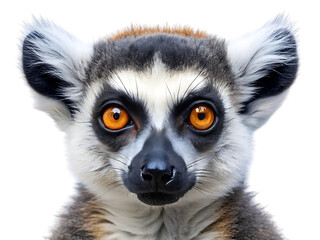 lemur face clipart isolated on transparent background