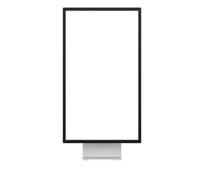 Display mockup on an isolated background. Front view mockup with transparent screens for web design, UX/UI and presentation.