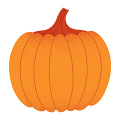 Pumpkin vector isolated.Autumn seasonal element.Hand drawn halloween,thanksgiving,harvest festival illustration for prints,flyers,banners,covers,branding design,clipart.