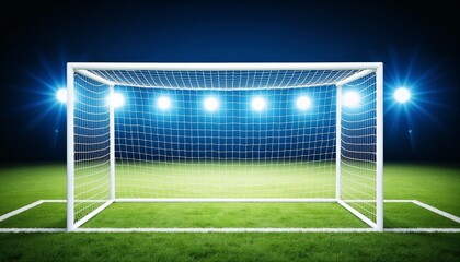 Fototapeta premium Blue soccer ball on blue background in a minimalistic style 