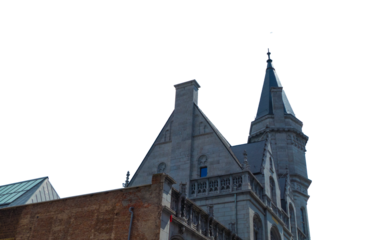 Church of Liége Belgium on white background