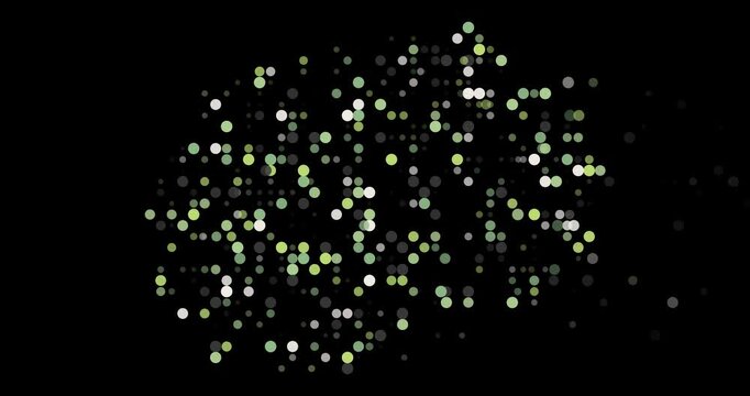 Moving Particles Form Detailed Macedonia Map Silhouette