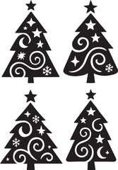 Stylized tree illustration with vibrant color palette and clean lines