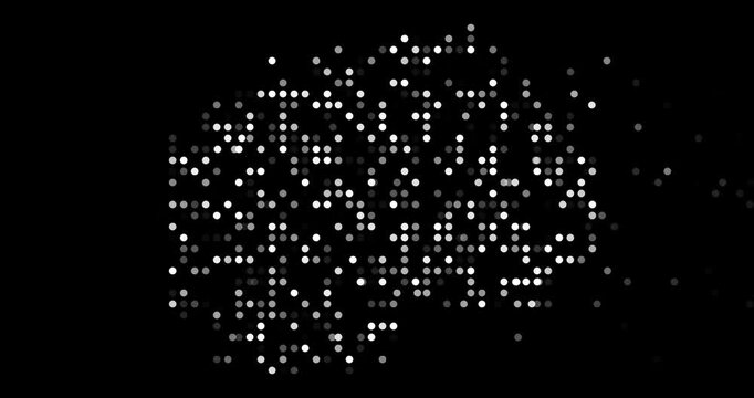 Motion Design Dots Swarming to Construct Macedonia Border Animation