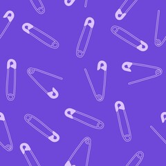 Cartoon sewing seamless buttons and scissors and pins pattern for wrapping paper and fabrics and linens and hobbies