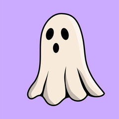 A stylized, often simplified ghost with large eyes and an open mouth, sometimes saying 