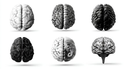 Fototapeta premium different types of brains, neurology