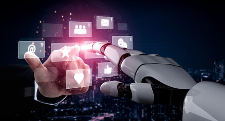 AI analyzing social media metrics, reading user interaction patterns, tracking engagement levels,...