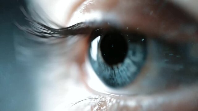 Futuristic human eye with AI digital overlay, representing artificial intelligence, machine learning, and big data vision AI, technology, data, machine learning, artificial