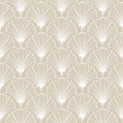 Elegant beige art deco fan pattern in soft beige tones. 