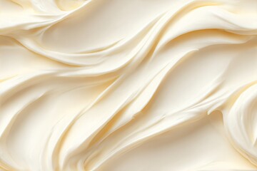 Fototapeta premium Wavy seamless pattern of creamy white texture. Delicious dairy product background for food display, dessert concept, or cosmetic marketing.