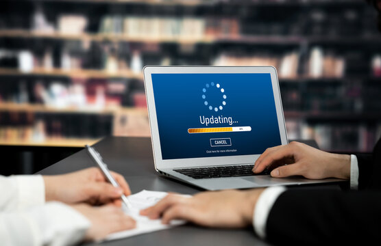Software update on computer for brisk version of device software upgrade