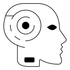 Cognitive Computing Artificial Intelligence Vector Icon Graphic