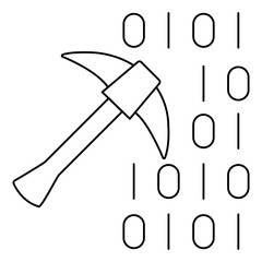 Information Technology Data Mining Vector Icon Concept