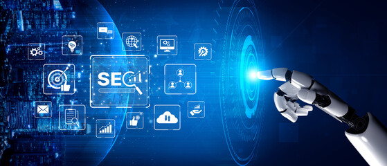 AI improves SEO visibility using intelligent optimization tools, keyword analytics, and smart...