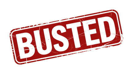 Vector art of busted rubber stamp for law enforcement concept