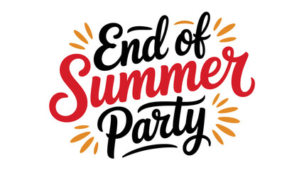 Vector art of end of summer party text