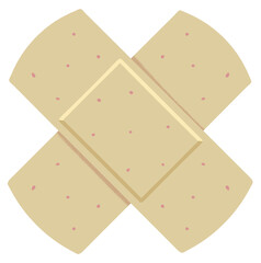 Adhesive Bandage Plaster Medical Healthcare First Aid Wound Care Protection Skin Tone With Pink Dots Isolated On Transparent Background Studio Shot