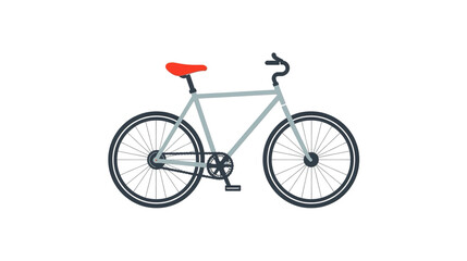 Naklejka premium Flat Illustration Bicycle Transportation Vehicle Isolated on White Background