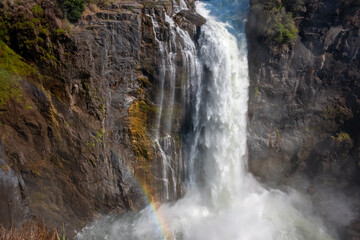 Obraz premium One of the cascades at the Victoria Falls, December, Zimbabwe