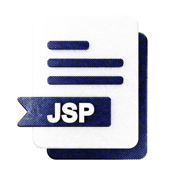 3d file data document icon JSP halftone